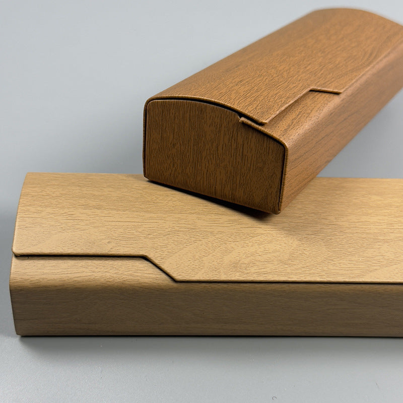 Wood Grain Pressure-Resistant Eyeglass Case