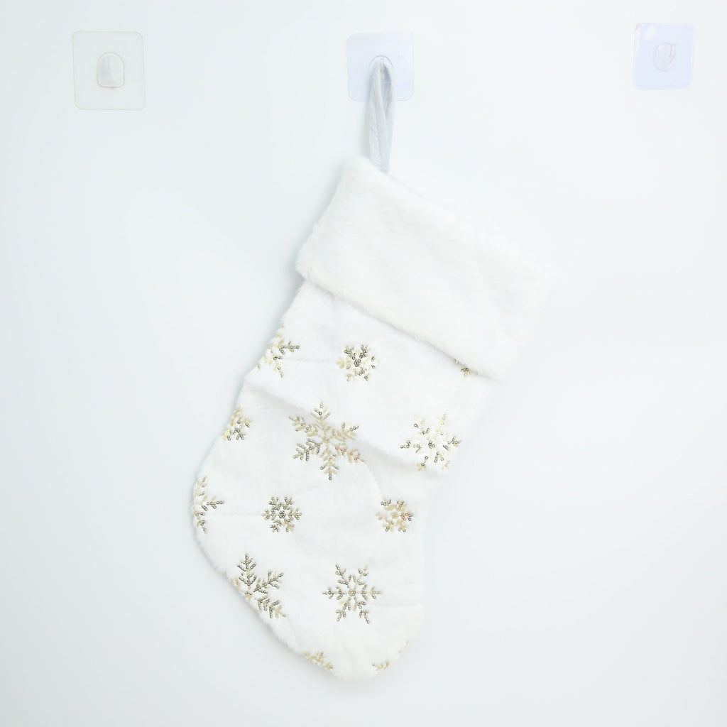 Mini Embroidered Snowflake Stocking Ornament