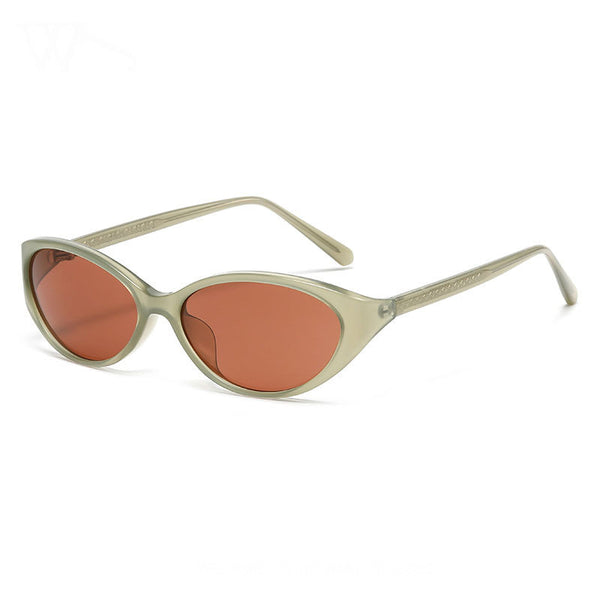 Cat-Eye Small Frame Oval Sunglasses