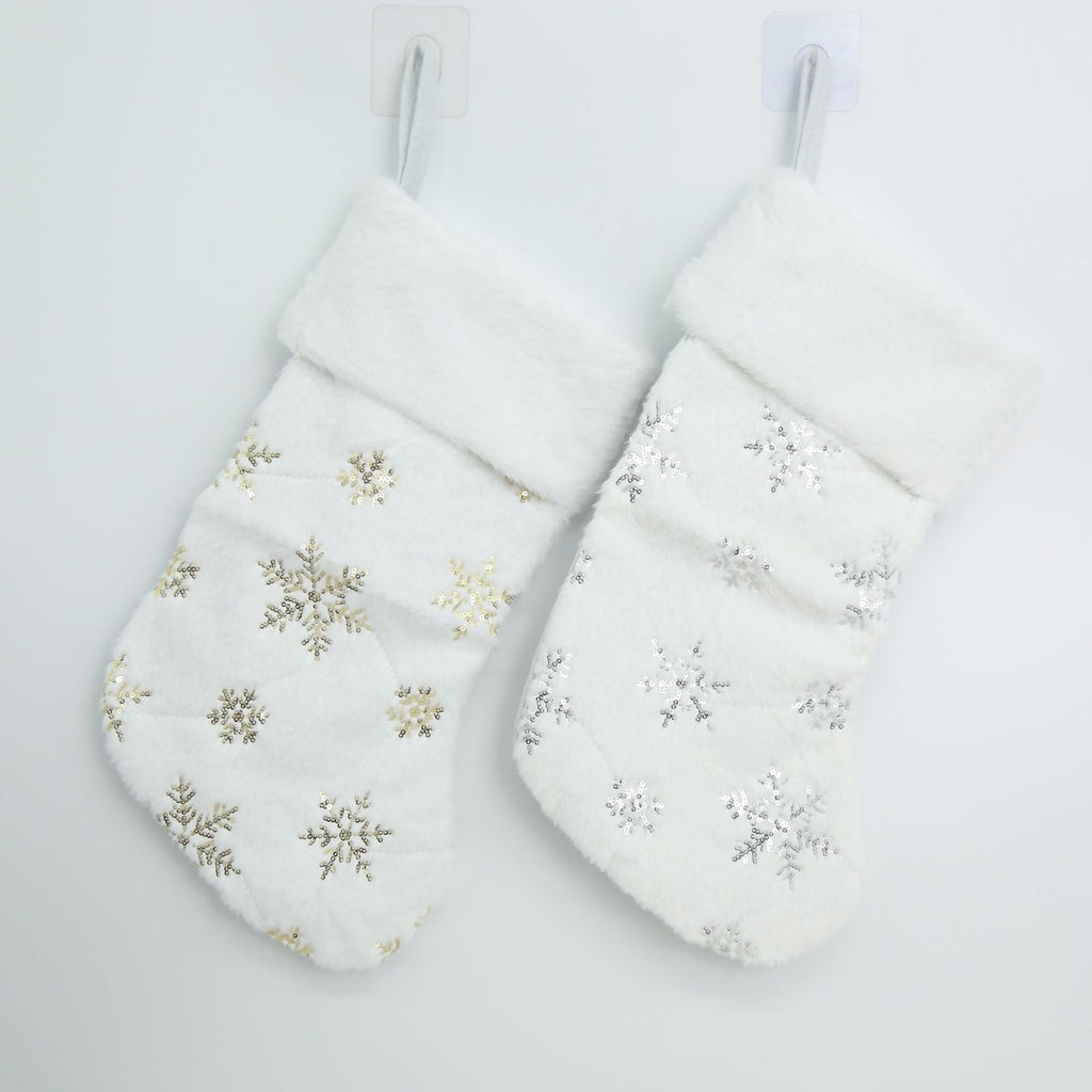 Mini Embroidered Snowflake Stocking Ornament