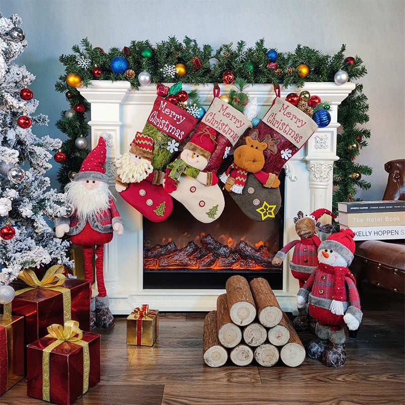 Decorative Candy Stockings - Santa, Snowman & Reindeer Styles