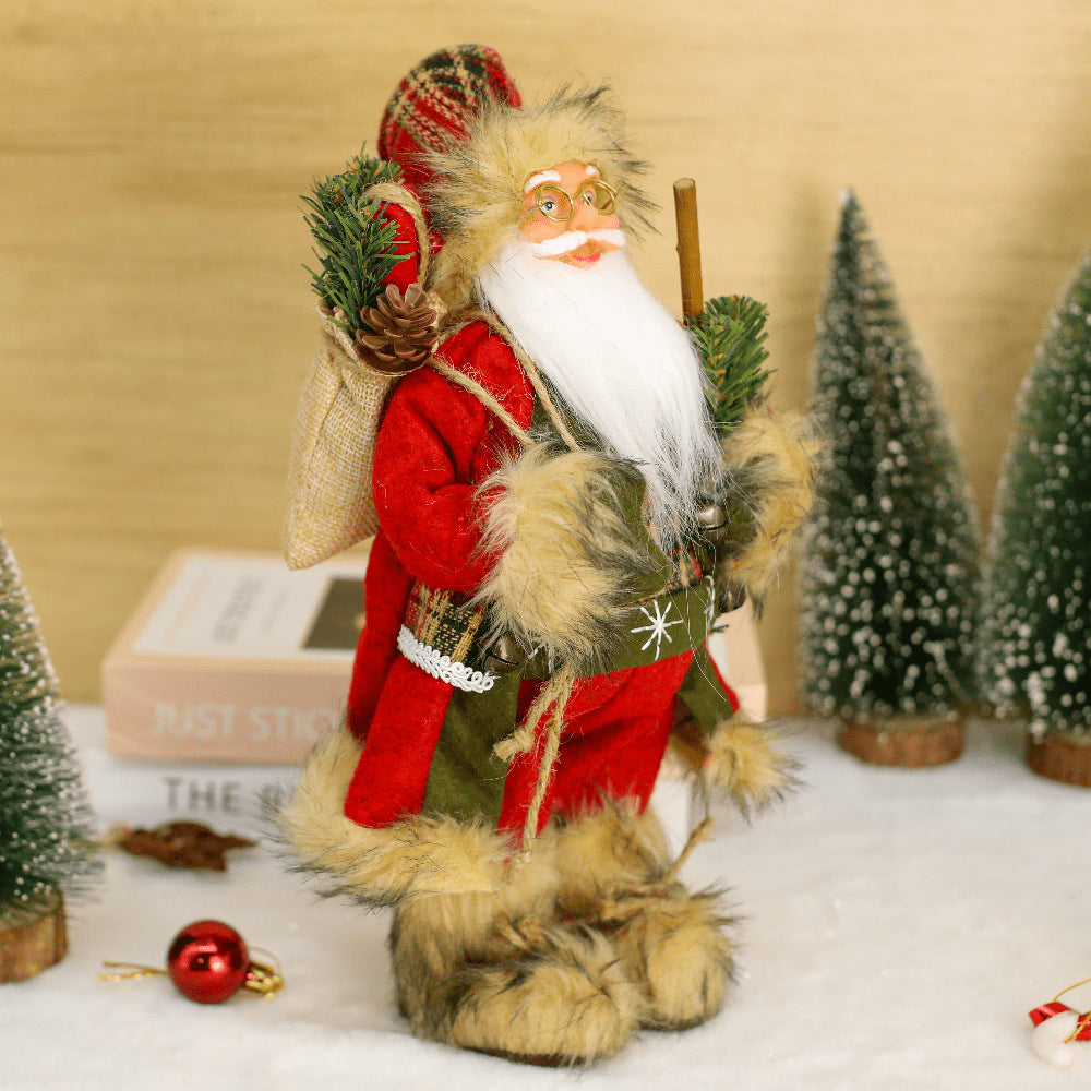 Standing Santa Claus Doll Ornament - 17.7 Inch