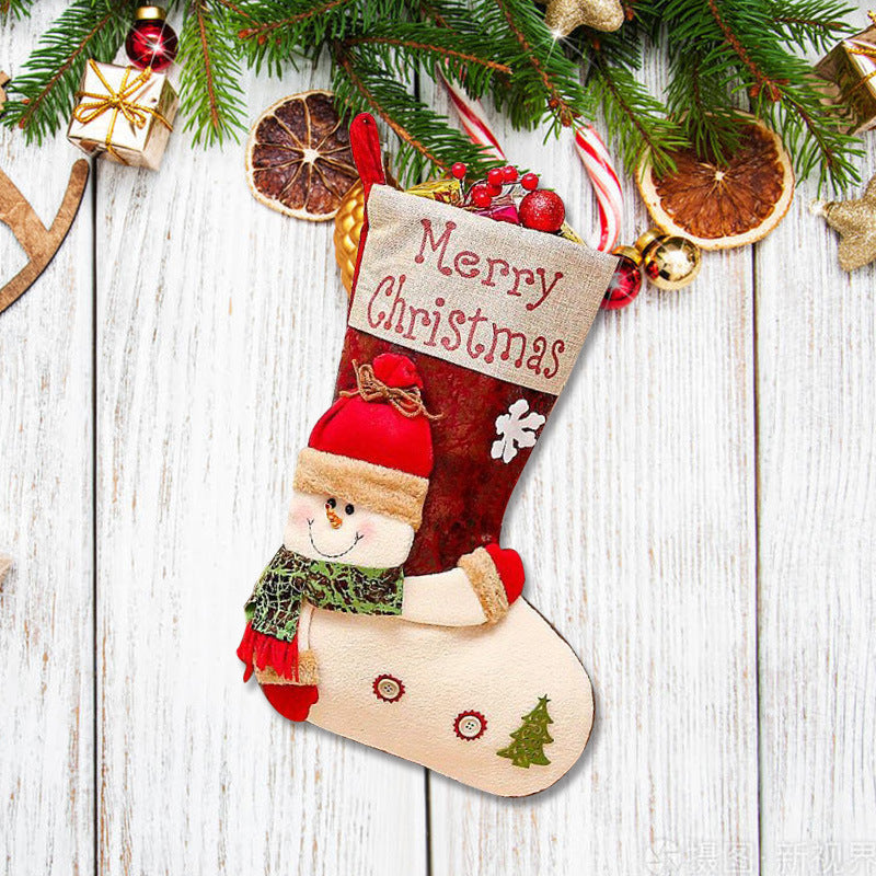 Decorative Candy Stockings - Santa, Snowman & Reindeer Styles