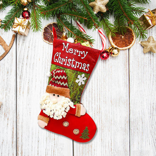 Decorative Candy Stockings - Santa, Snowman & Reindeer Styles