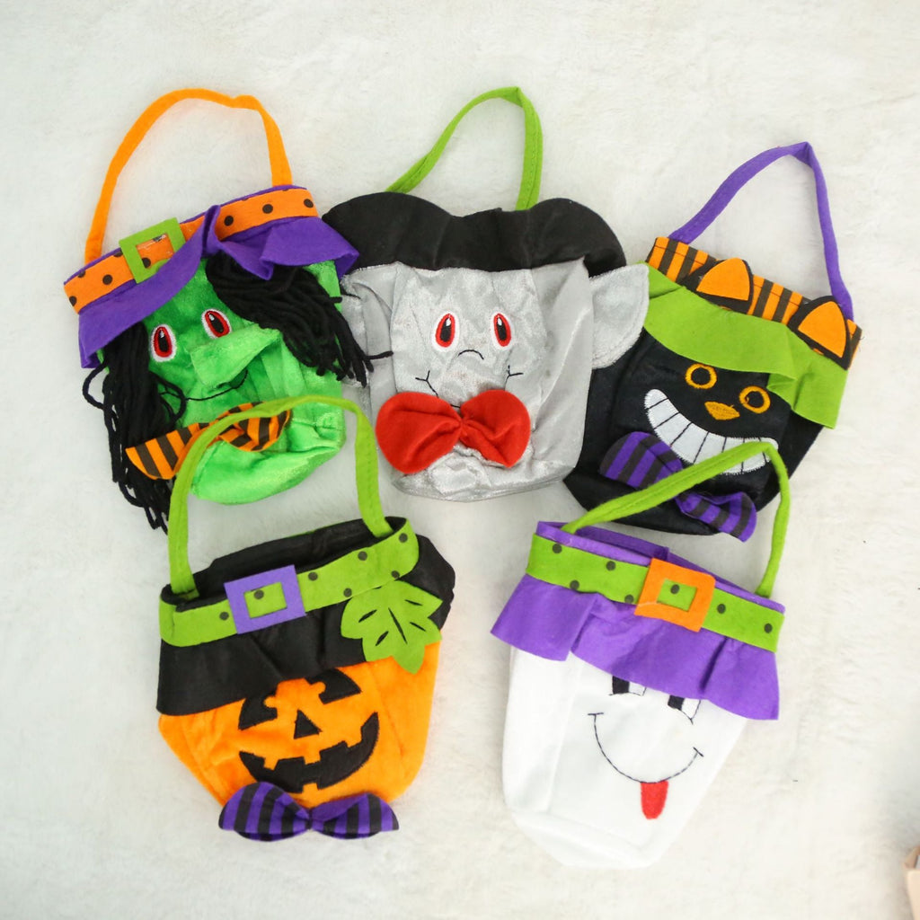 Halloween Character Tote Bags - Pumpkin, Ghost, Witch & More