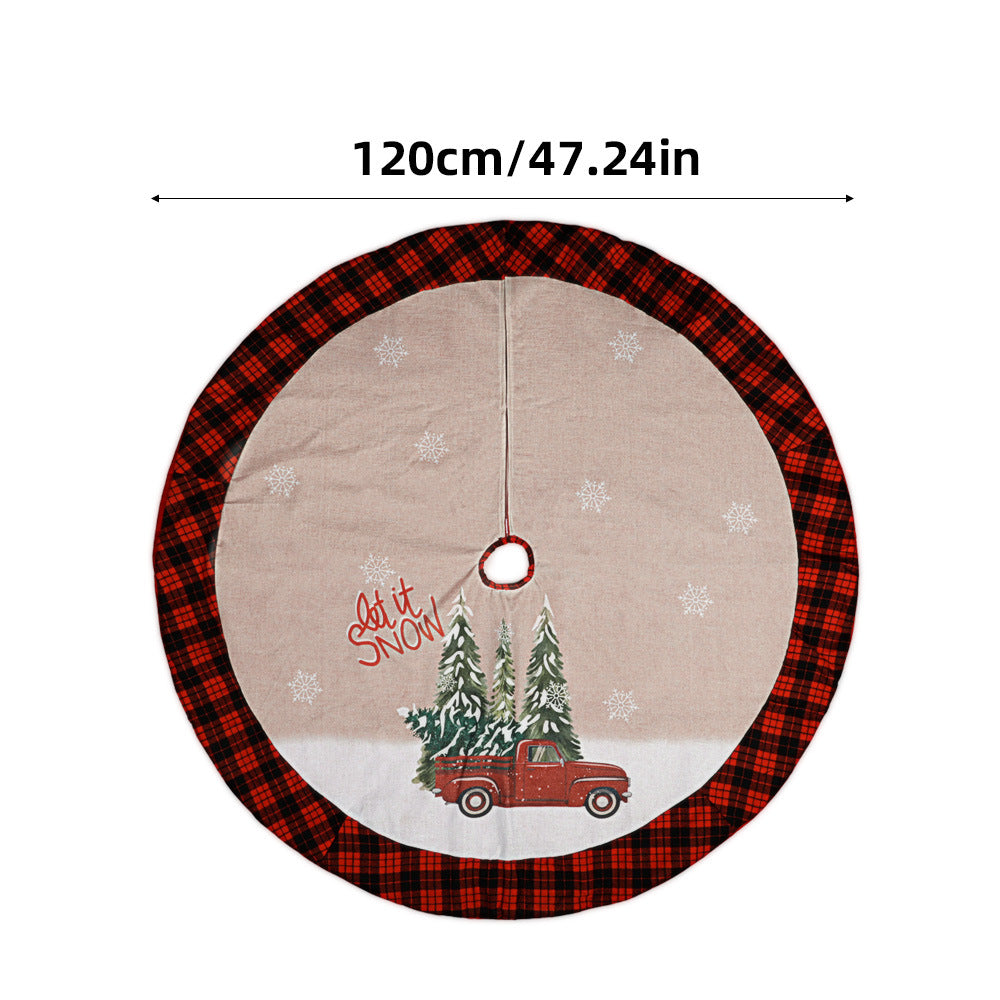 Classic Plaid Tree Skirt - 47-Inch Buffalo Check Floor Cover