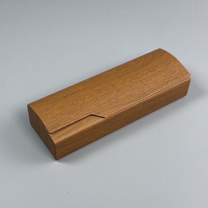 Wood Grain Pressure-Resistant Eyeglass Case