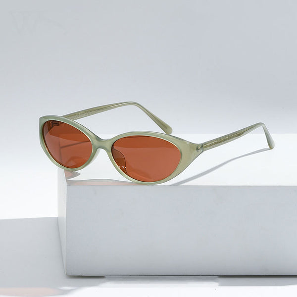 Cat-Eye Small Frame Oval Sunglasses