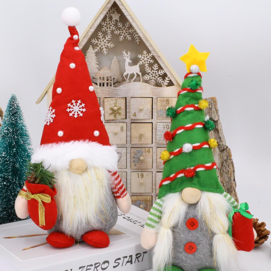 Faceless Gnome Dolls - Red & Green Seasonal Styles