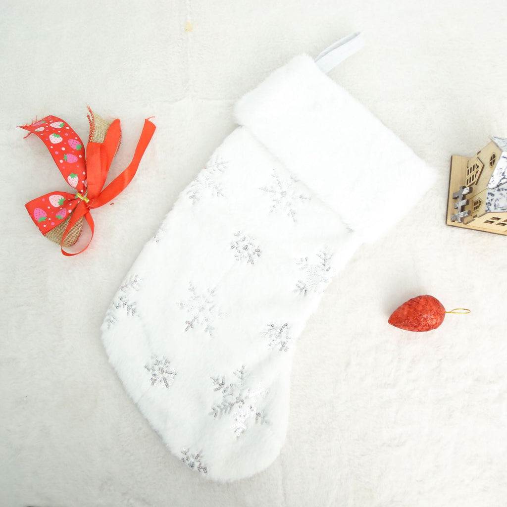 Mini Embroidered Snowflake Stocking Ornament
