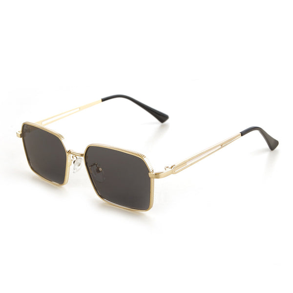 Square-Framed Metal Sunglasses