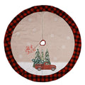 Classic Plaid Tree Skirt - 47-Inch Buffalo Check Floor Cover