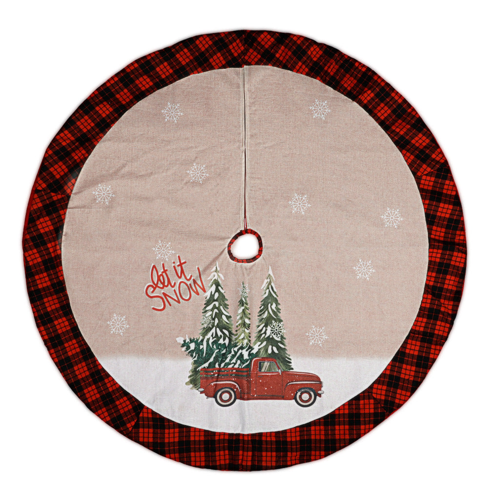 Classic Plaid Tree Skirt - 47-Inch Buffalo Check Floor Cover