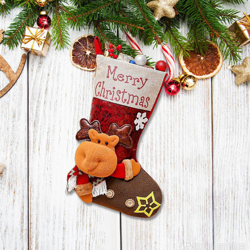 Decorative Candy Stockings - Santa, Snowman & Reindeer Styles