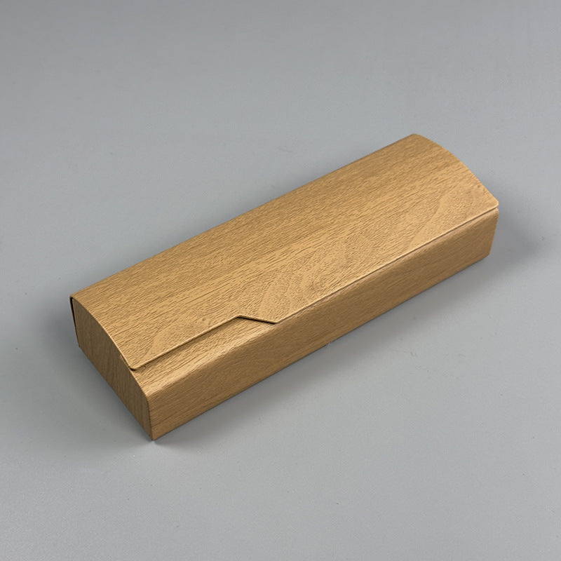 Wood Grain Pressure-Resistant Eyeglass Case
