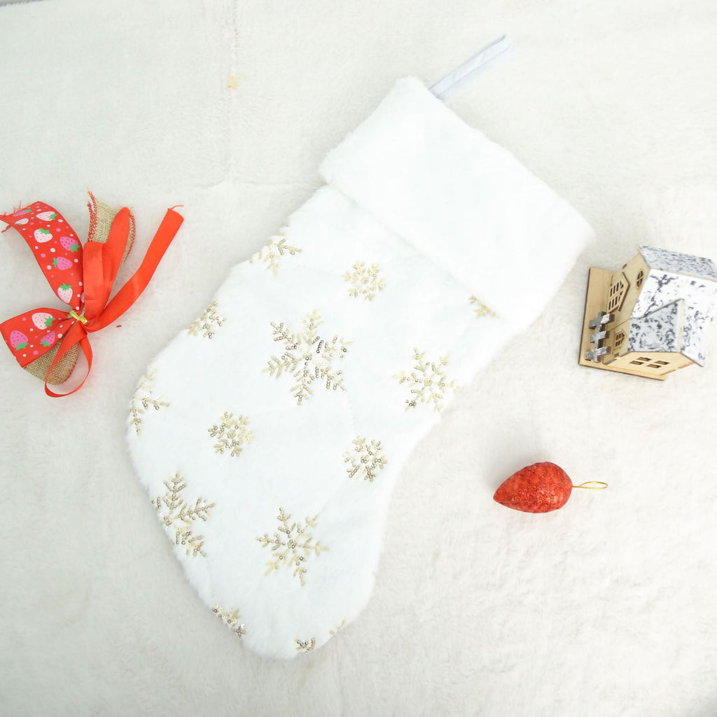 Mini Embroidered Snowflake Stocking Ornament