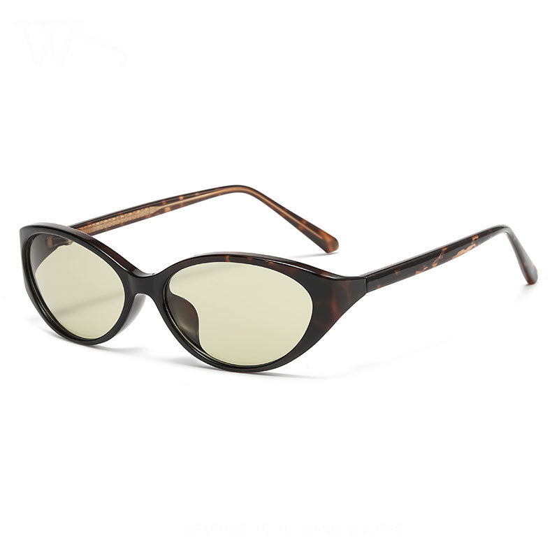 Cat-Eye Small Frame Oval Sunglasses